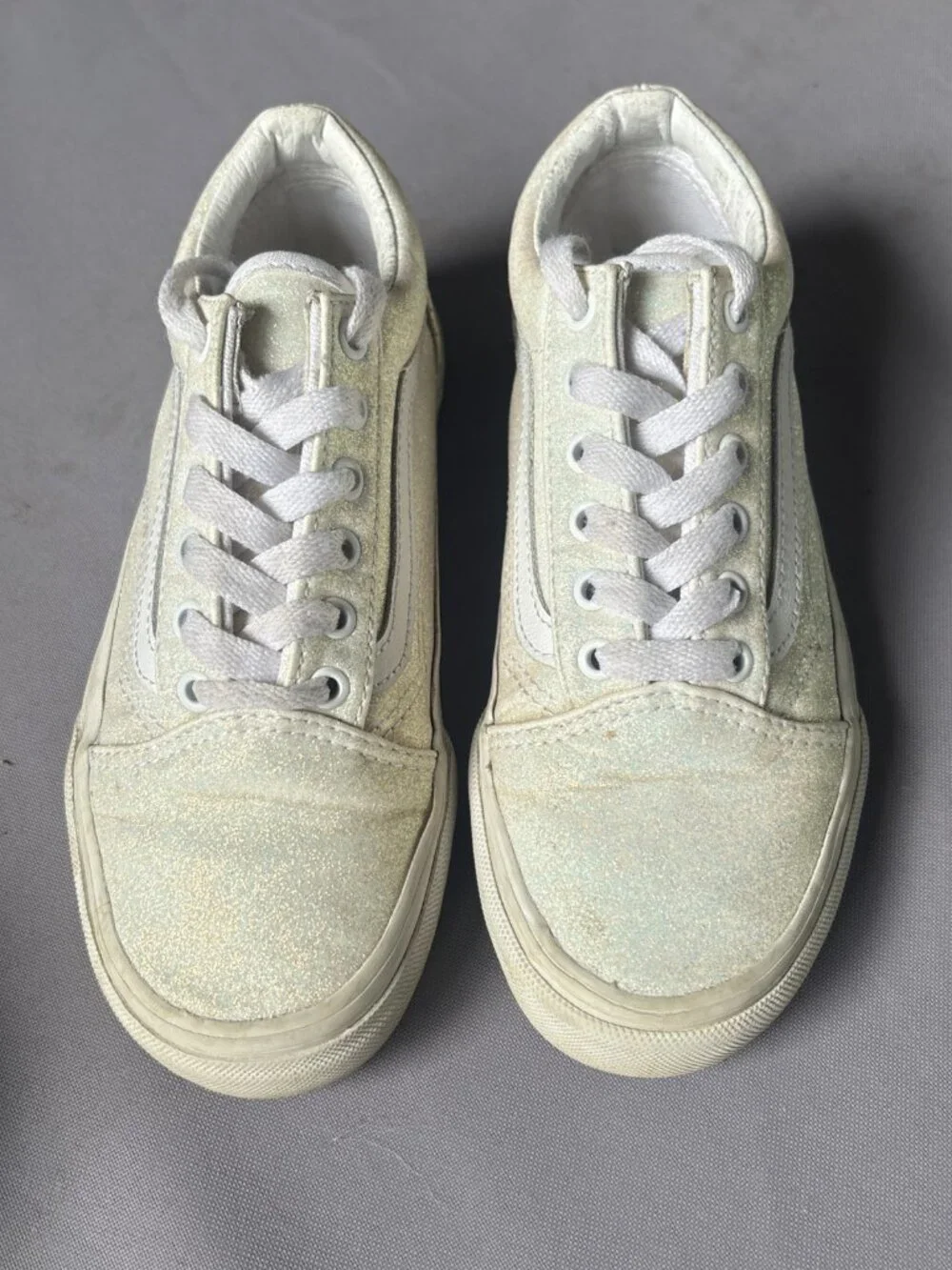 Vans Off the Wall Youth Shoe Size 3 Glitter Sparkle Skater Skateboard